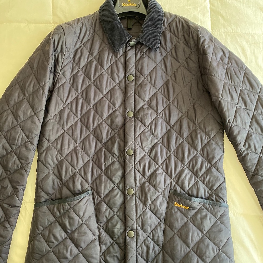 BARBOUR HERITAGE LIDDESDALE NAVY QUILTED JACKET